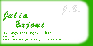 julia bajomi business card