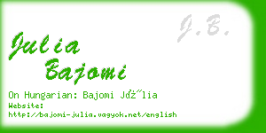 julia bajomi business card